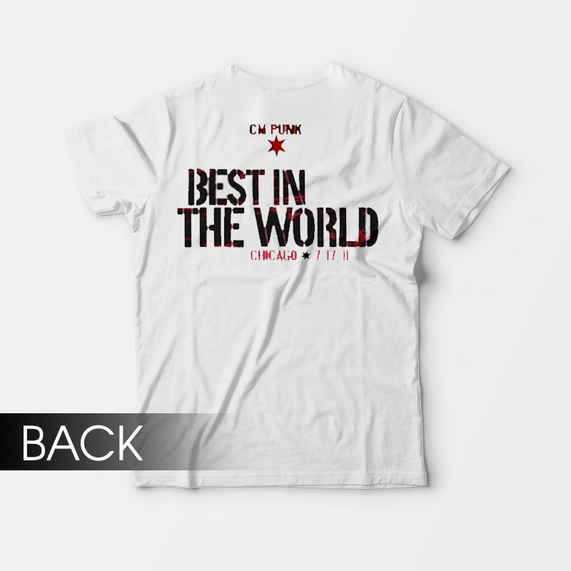 Men's White/Black CM Punk Best In The World Ringer T-Shirt
