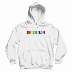 ABCDEFUCKOFF Rainbow Design Hoodie