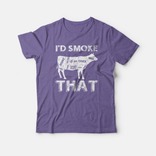 I'd Smoke That BBQ Cow T-shirt
