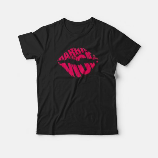 Married To The Mob Pink Signature Lips T-shirt