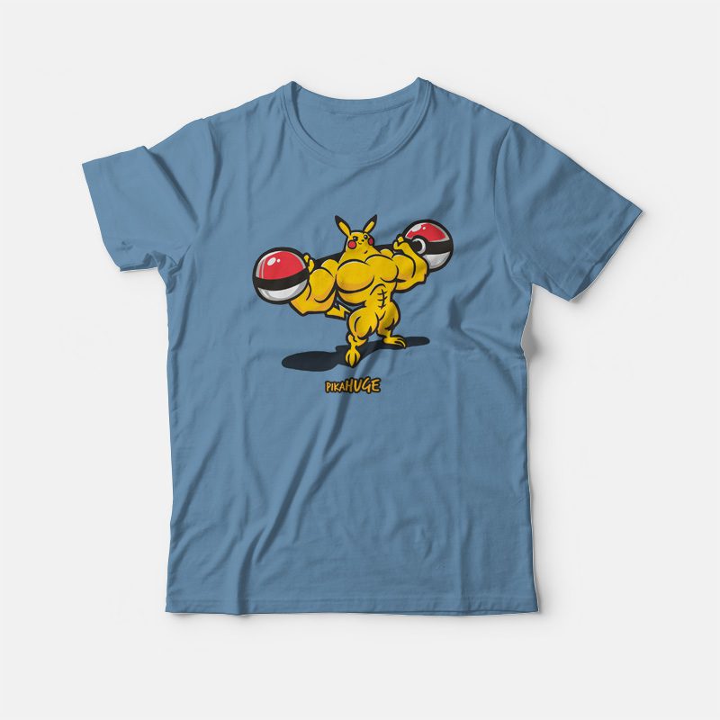 ocupado India Rugido Pika Huge Buff Pikachu Pokemon T-shirt - Marketshirt.com