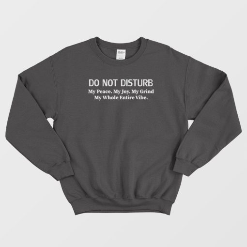 Do Not Disturb My Peace My Joy My Grind Sweatshirt