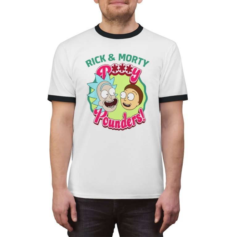 Rick And Morty Pussy Pounders Ringer T Shirt 