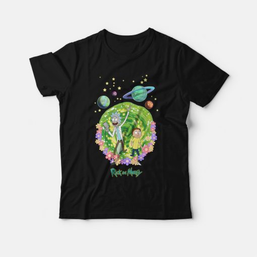Rick and Morty Portal Planets T-shirt