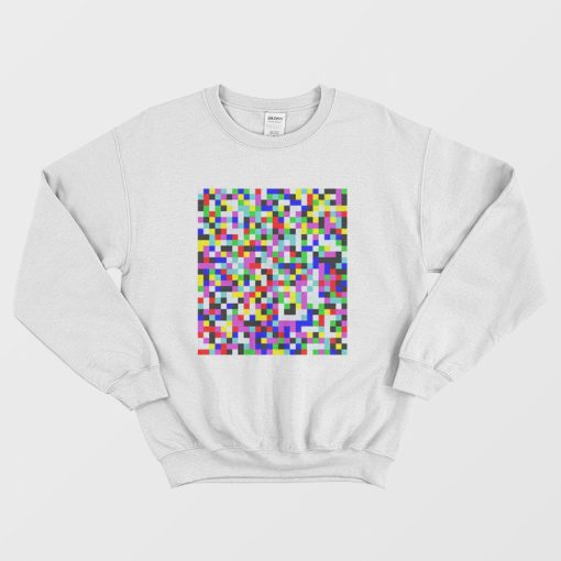 Tv Pixel Noise Grain Screen Vector Glitch Effect Sweatshirt
