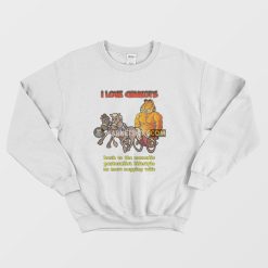 Garfield I Love Chariots Back To The Nomadic Pastoralist Lifestyle No More Nagging Wife Sweatshirt