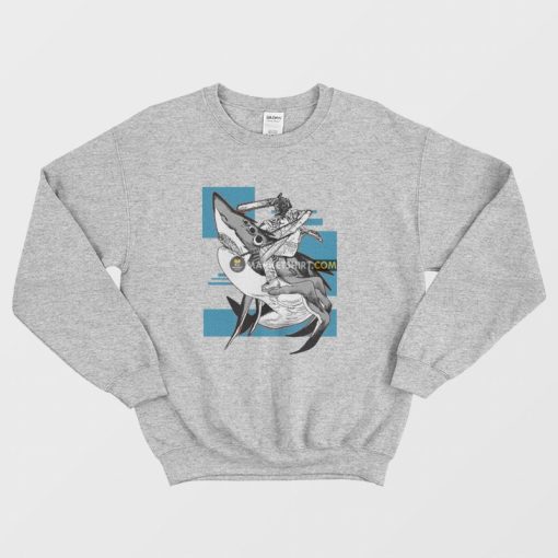 Chainsaw Man Riding Shark Sweatshirt