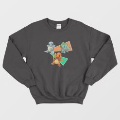 Pokemon Charmander Bulbasaur Squirtle Sweatshirt