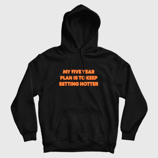 My Five Year Plan Is To Keep Setting Hotter Hoodie