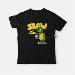 Turtle Beer Slow But Mellow Retro 70s T-Shirt